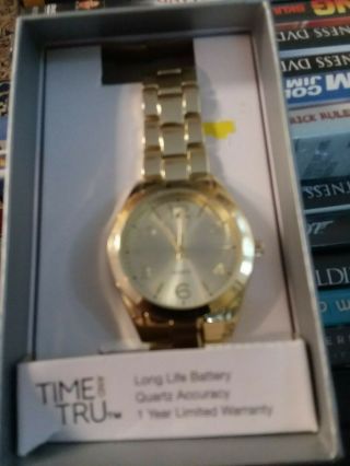 Time Tru Watch With Gold Band,  In The U.  S.