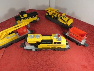 Toy State Caterpillar Construction Express Train Set Battery Operated Engine Car