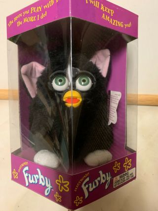 Tiger Electronics Black Furby With Pink Ears Model 70 - 800 But Never Played