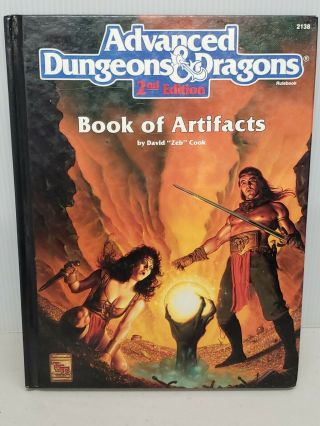Ad&d: Book Of Artifacts Tsr 2138 2nd Edition Advanced Dungeons Dragon