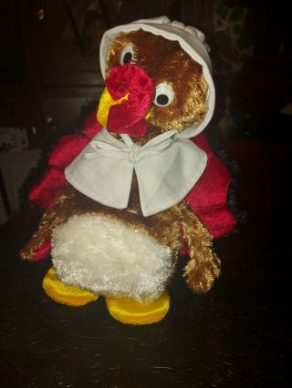 Dan Dee Collectible Singing Dancing Plush Turkey Thanksgiving Pilgrim Toy Gobble