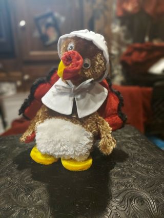 Dan Dee collectible Singing Dancing Plush Turkey Thanksgiving Pilgrim Toy Gobble 2