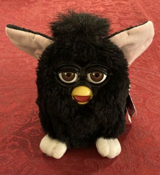 Vintage 1998 Black Furby With White Feet 1998 Tiger Electronics Model 70 - 800