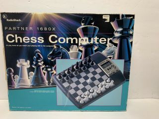 Radioshack Partner 1680x Sensory Electronic Chess Computer Game Lcd Screen W/box