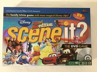 Disney Scene It 2nd Edition DVD Game Complete Mattel Disney Family Trivia 2