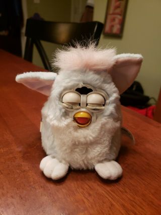 1999 Furby Babies Light Blue Pink And White - Parts,