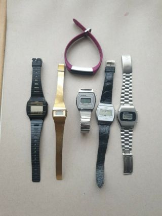 Joblot Digital Waches For Spares Buler,  Saxon,  Timex,  Silver Reed