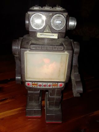 Sh Toys Vintage Astronaut Battery Operated Robot Made In Japan 9 5/8 Inches