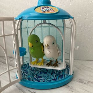 2 Little Live Pets Tweet Talking Birds Parrots Love Birds Cage 3