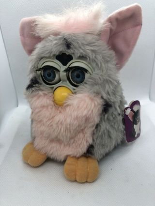 1998 Furby Pink And Grey Leopard Spot Model 70 - 800 Tiger Electronics