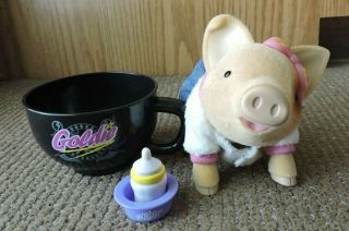 Toyteck Talking Teacup Pig Goldie W/ Cup,  Milk,  And Feeding Bowl