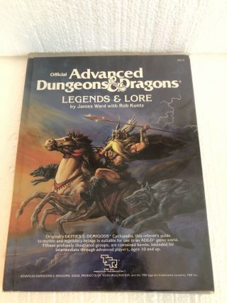 “advanced Dungeons & Dragons” Legends & Lore 2013 1984 1st Ed.