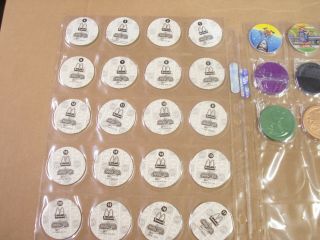 UNIVERSAL STUDIOS MCDONALDS COMPLETE SET of ALL 24 POGS,  8 SLAMMERS in POG PAGE 3