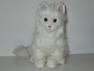 Furreal Friends Lulu White Persian Kitty Cat 13 " Hasbro Sounds Interactive Toy