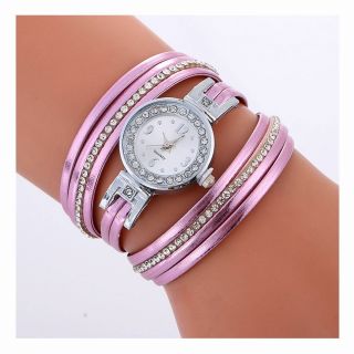 Ladies Silver Watch Women Woman Smart Watches Double Purple Jewellery Strap Uk