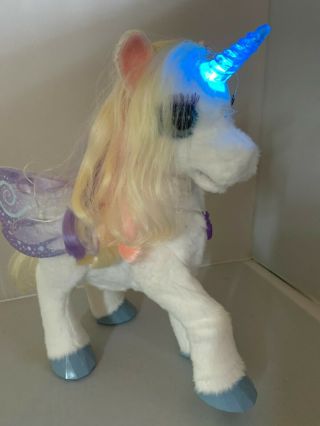 Hasbro Fur Real Star Lily My Magical Unicorn Interactive Plush Light Up Horn