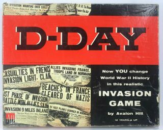 D - Day Avalon Hill Vintage 1965 Invasion Game Wwii World War 2 Battle