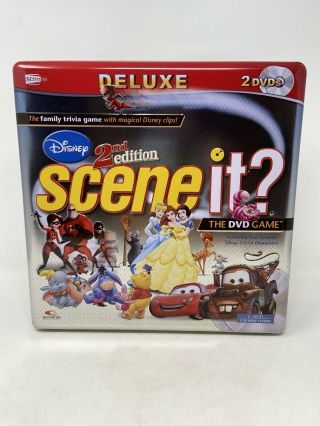 Disney 2nd Edition Deluxe Scene It? Dvd Game Tin Two Dvd’s
