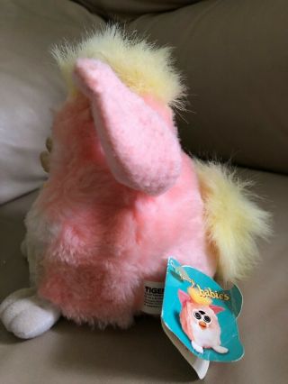 . 1999 Furby Babies Peachy pink and white with yellow hair 2