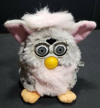 Vintage 1998 Tiger Electronics Furby 70 - 800 Gray/pink Spotted No Sound