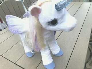 Furreal Starlily My Magical Unicorn Interactive Plush Toy Light Up Horn 6 X 16