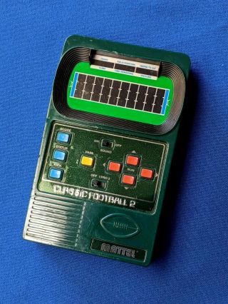 2002 Mattel Classic Football 2 Electronic Handheld Game Great Good Cond