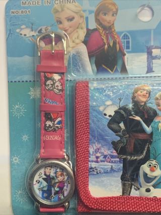 Frozen Children ' s Kid ' s Watch and Wallet Set For Gift - Present 3