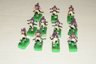 Vintage Tudor Nfl Electric Football Minnesota Vikings Players W/ Bases Hog Leg