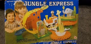 Vintage Jungle Express Train Set Hong Kong Monkey Giraffe