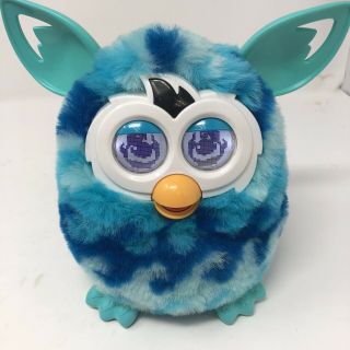 Hasbro Furby Boom Waves Blue White Interactive Toy Pet 2012