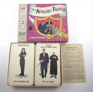 The Addams Family Card Game 1965 Complete Vintage Milton Bradley Tv Show 4536