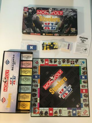 Monopoly Steelers Superbowl XL Champion Edition 100 COMPLETE Steelers Monopoly 2