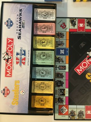 Monopoly Steelers Superbowl XL Champion Edition 100 COMPLETE Steelers Monopoly 3