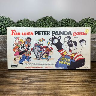 Vintage Cadaco Fun With Peter Panda Board Game 1984 Children’s Palace Kids Game