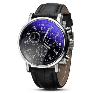 Mens Watches Top Brand Luxury Faux Leather Analog Watch Wristwatch