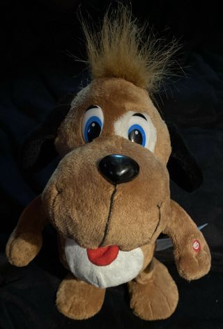 Gemmy Animated Plush Singing Dancing Dog Sings Who Let The Dogs Out 12 " Brown