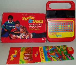 Speak & Spell 1984/1980 Texas Instruments Electronic Educational Toy 1 Cartridge