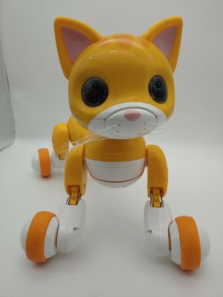 Zoomer Kitty Orange Tabby Whiskers Interactive Cat No Charger Or tail. 2