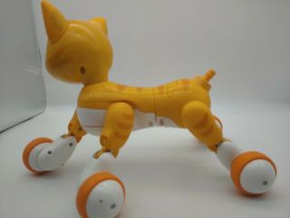 Zoomer Kitty Orange Tabby Whiskers Interactive Cat No Charger Or tail. 3
