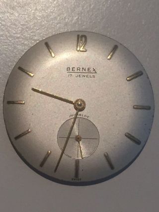 Vintage Movement For “bernex” 17 Jewels Swiss Movement For Men’s Watch,