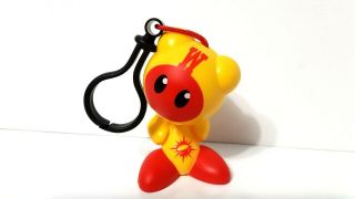 U.  B.  Funkeys Red Yellow Back Pack Clip Cake Top Wendys Meal Toy Figure Gift Idea