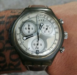 Watch Vintage Swatch Swiss Tacho Chrono Alarm Quartz (not)