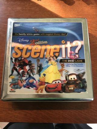 Disney 2nd Edition Scene It Tin Dvd Board Game 100 Complete Disk