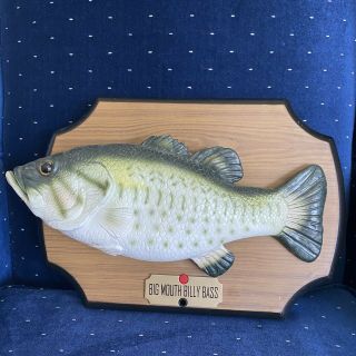 Vintage 1999 Gemmy Industries BIG MOUTH BILLY BASS Singing Fish Two Songs 2