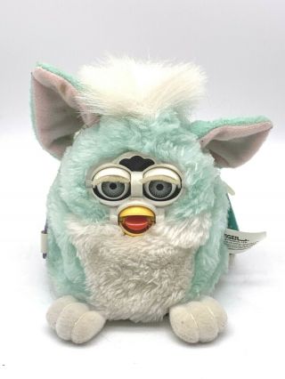 1999 Tiger Furby Babies Green With Tags See Details No Sound