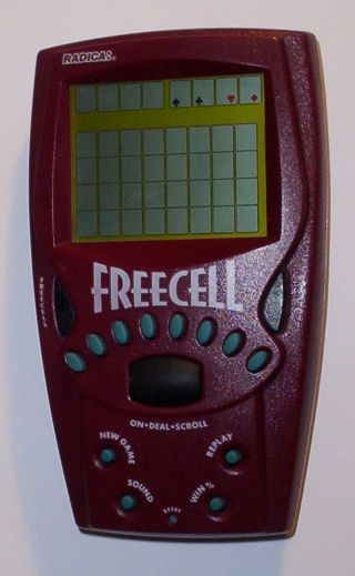 Radica:freecell Maroon Hand Held Game Pre - Owned 1999