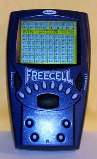 Radica: Freecell Blue Hand Held Game Pre - Owned 1999