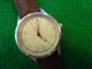 Russian Astronaut.  1950s Style Military Watch.  Great Timekeeper.  Leather