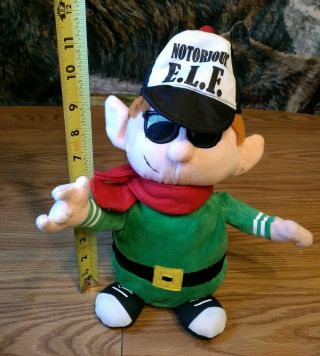 Gemmy Animated Christmas Rapping Notorious Elf Singing Dancing Plush E.  L.  F 2