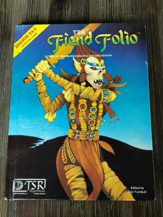 Advanced Dungeons And Dragons Fiend Folio 2012 1st First Edition Tsr